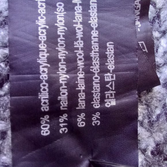 SOLD! - Zara Wool Blend Knit Sweater Coat Cardigan, Faux Leather Trim, Large - Picture 8 of 9